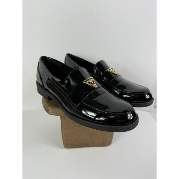 GUESS Women’s Loafers size 9.5 Black Chunky Heels - Picture 1 of 9
